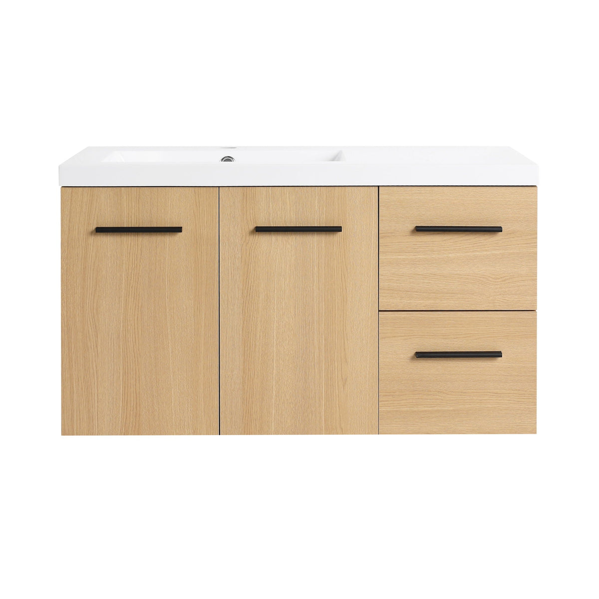 Wall Mounted Floating Bathroom Vanity With Sink, Door & Drawers Modular Cabinet