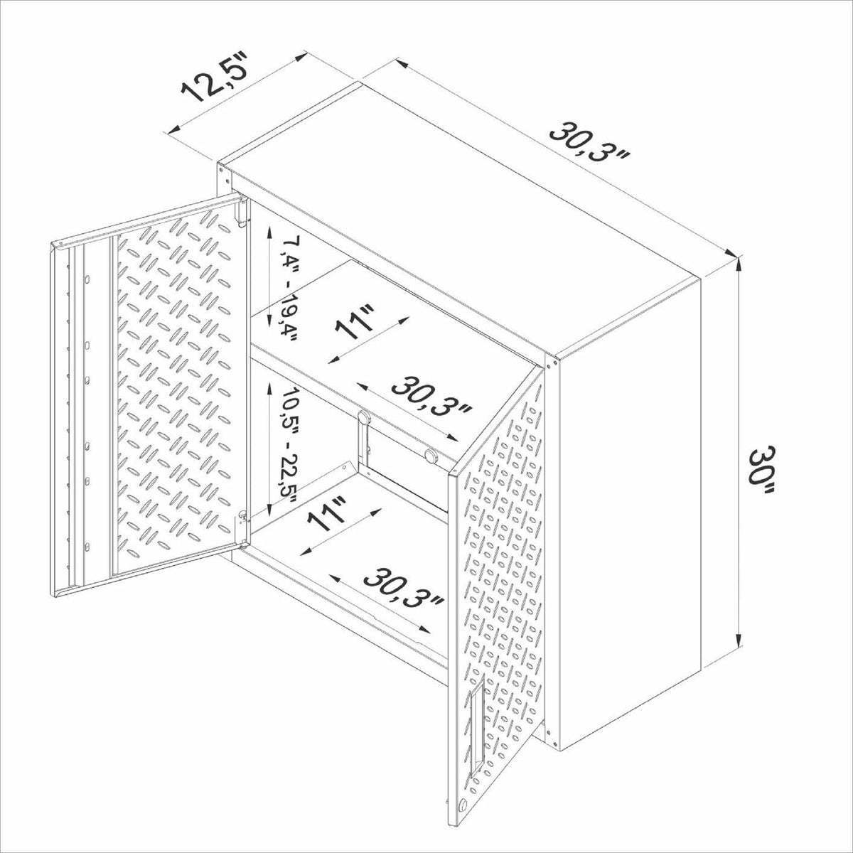 Fortress - Floating Garage Cabinet