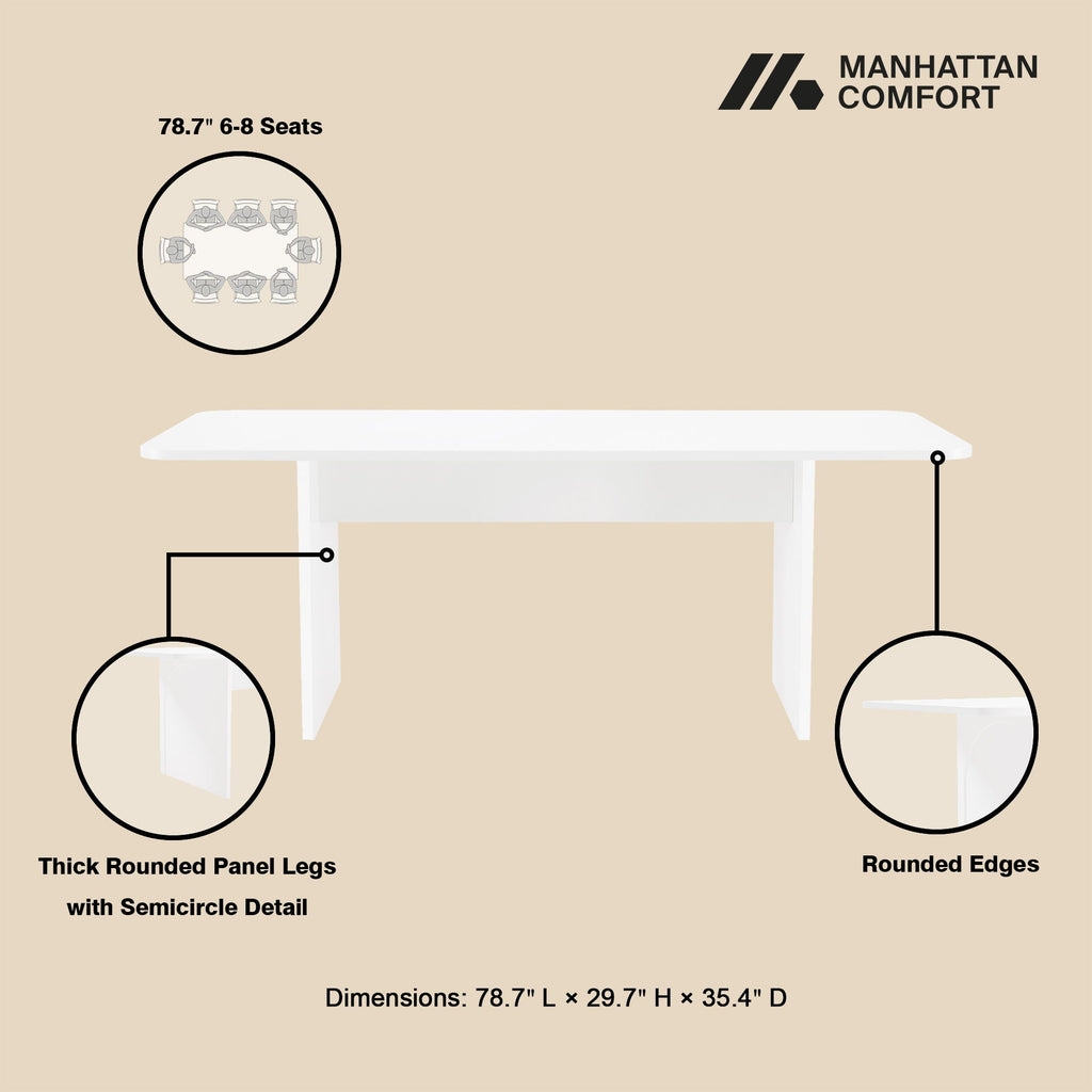 Ella - Dining Table - White