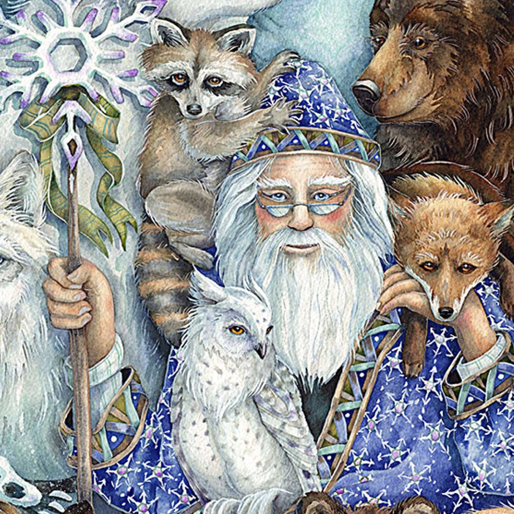 Gather in Peace Father Winter Animals Wall Hanger by J. Bergsma - Christmas Decor - 8591968H-JB
