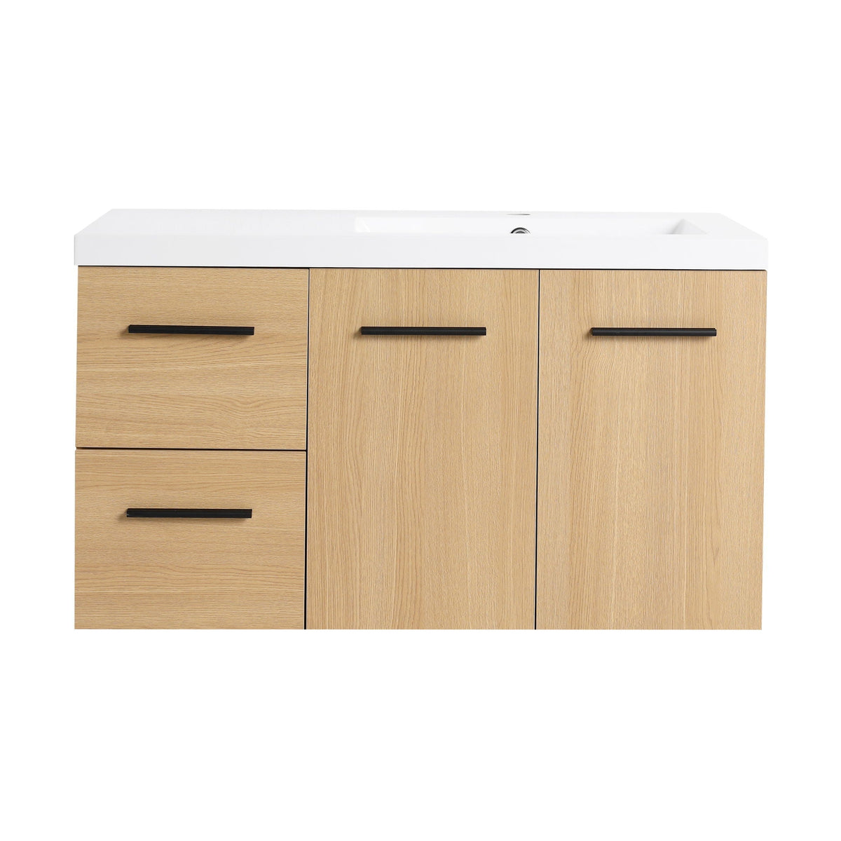 Wall Mounted Floating Bathroom Vanity With Sink, Door & Drawers Modular Cabinet
