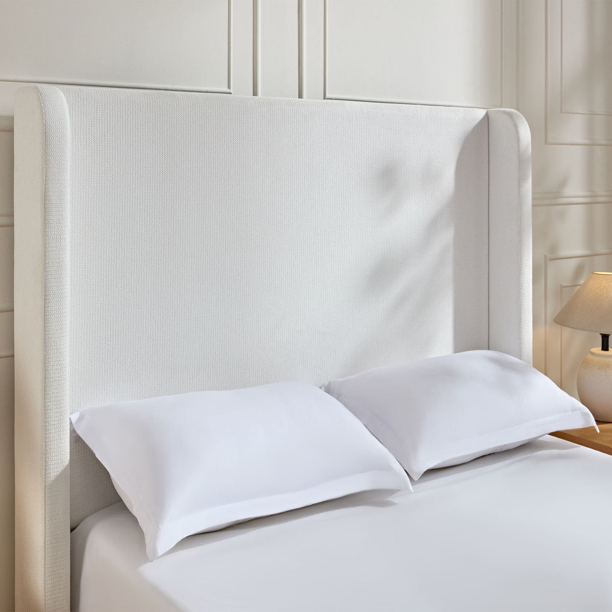 Harper - Tall Headboard Upholstered Bed / High Headboard / Elegant Simplicity / No Box Spring Needed