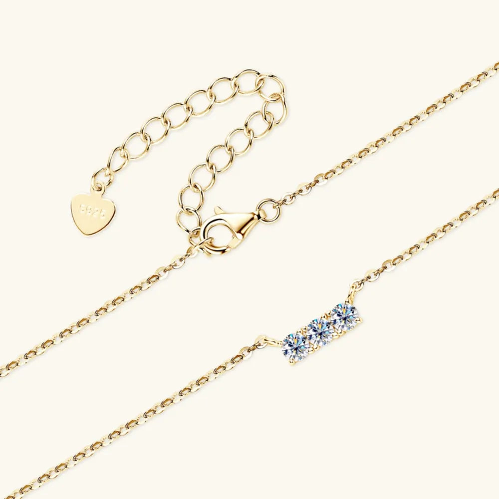 925 Sterling Silver Inlaid Sparkala™ Bar Necklace