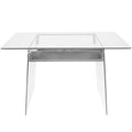 Glacier - Contemporary Desk - Clear / Chrome