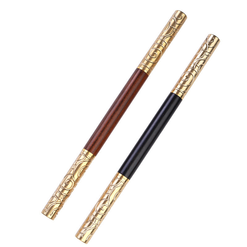 Double-headed Ruyi Golden Hoop Rod Tea Knife to Pry Copper Ebony Tea Needle