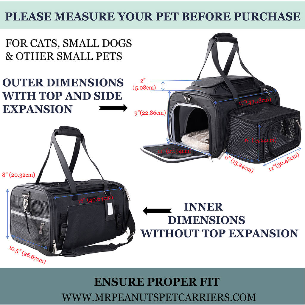 Mr. Peanut's Gold Series Mini Expandable V3.0 Pet Carrier