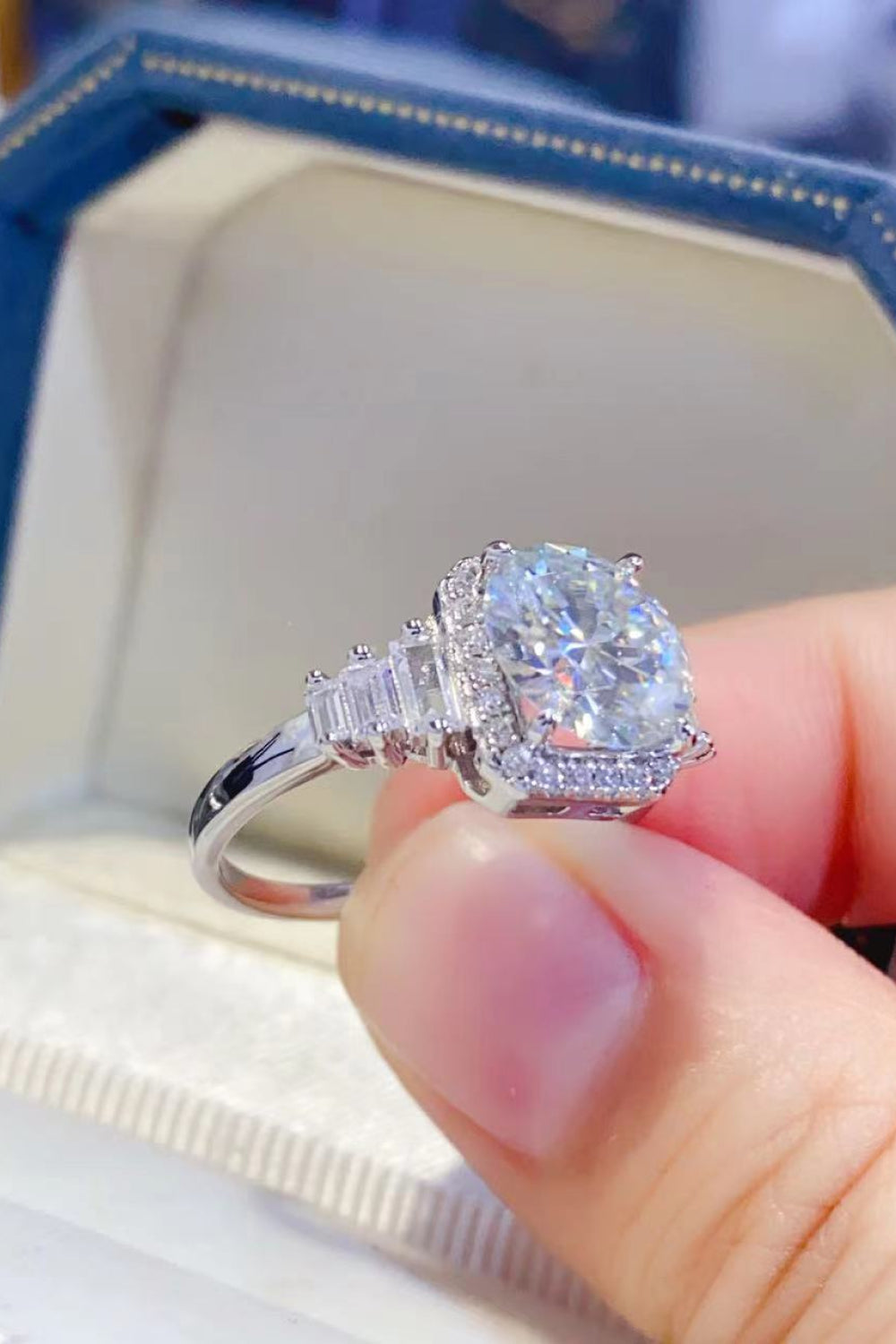 3 Carat Sparkala™ Platinum Over Pure Sterling Silver Ring