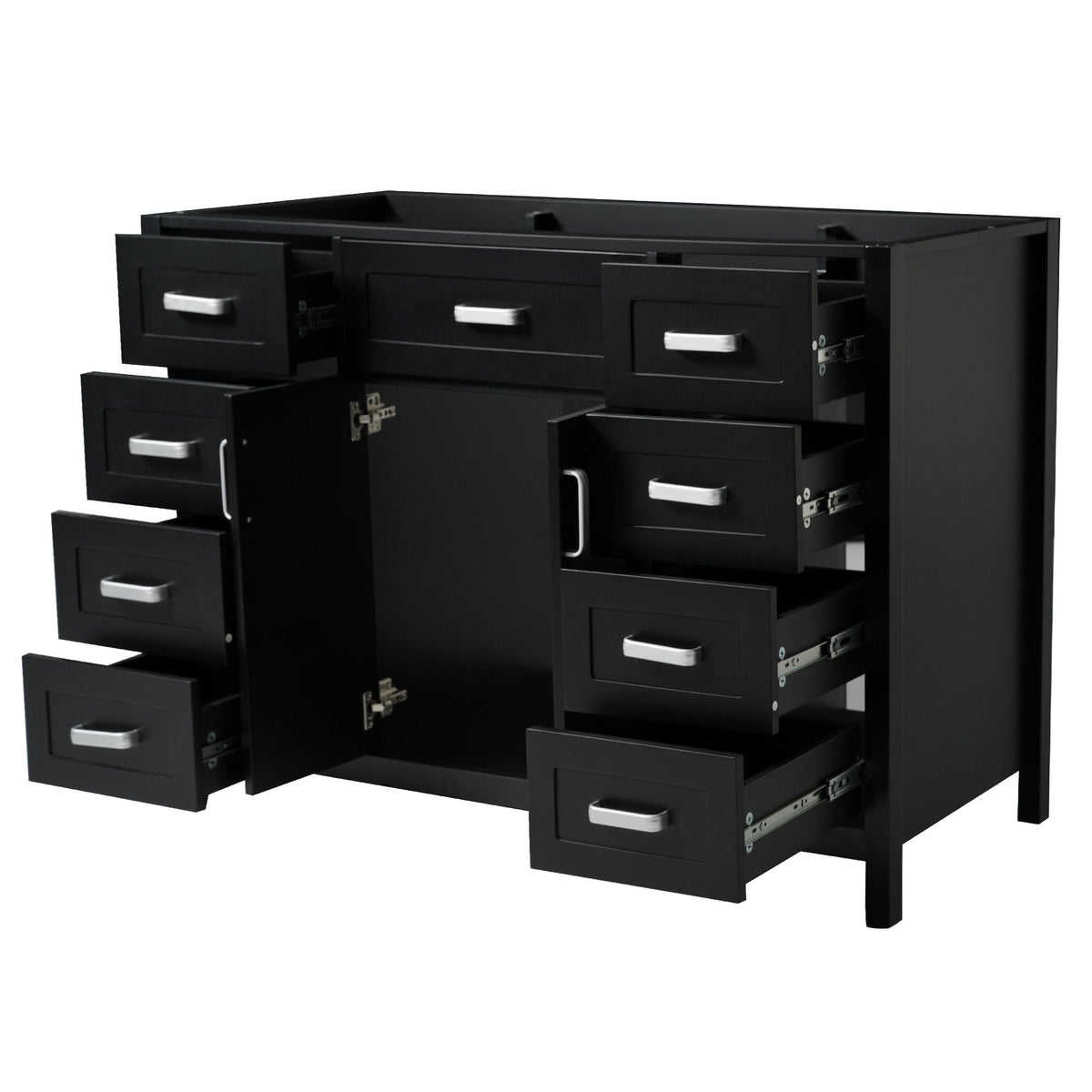 Bathroom Vanity Cabinet with 2 Soft Close Doors and 8 Drawers