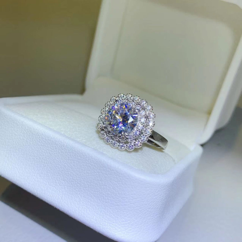 2 Carat Brilliant Round Cut Sparkala™ Pure Sterling Silver Ring