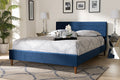 Baxton Studio Frida Glam and Luxe Royal Blue Velvet Fabric Upholstered Full Size Bed