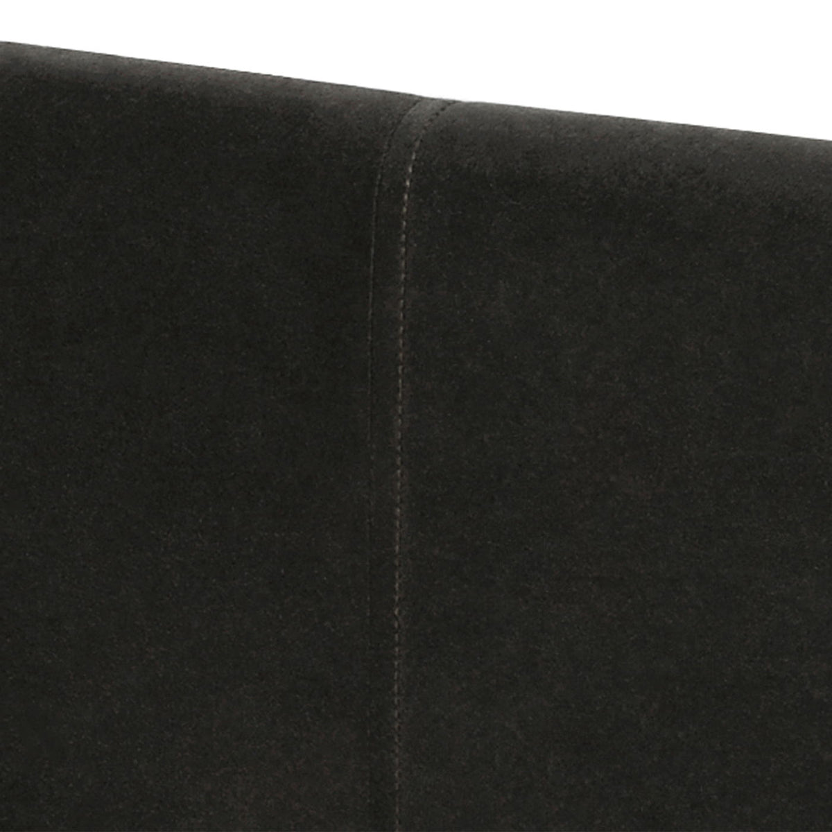 David - King Tufted Wingback Bed - Dark Charcoal Gray