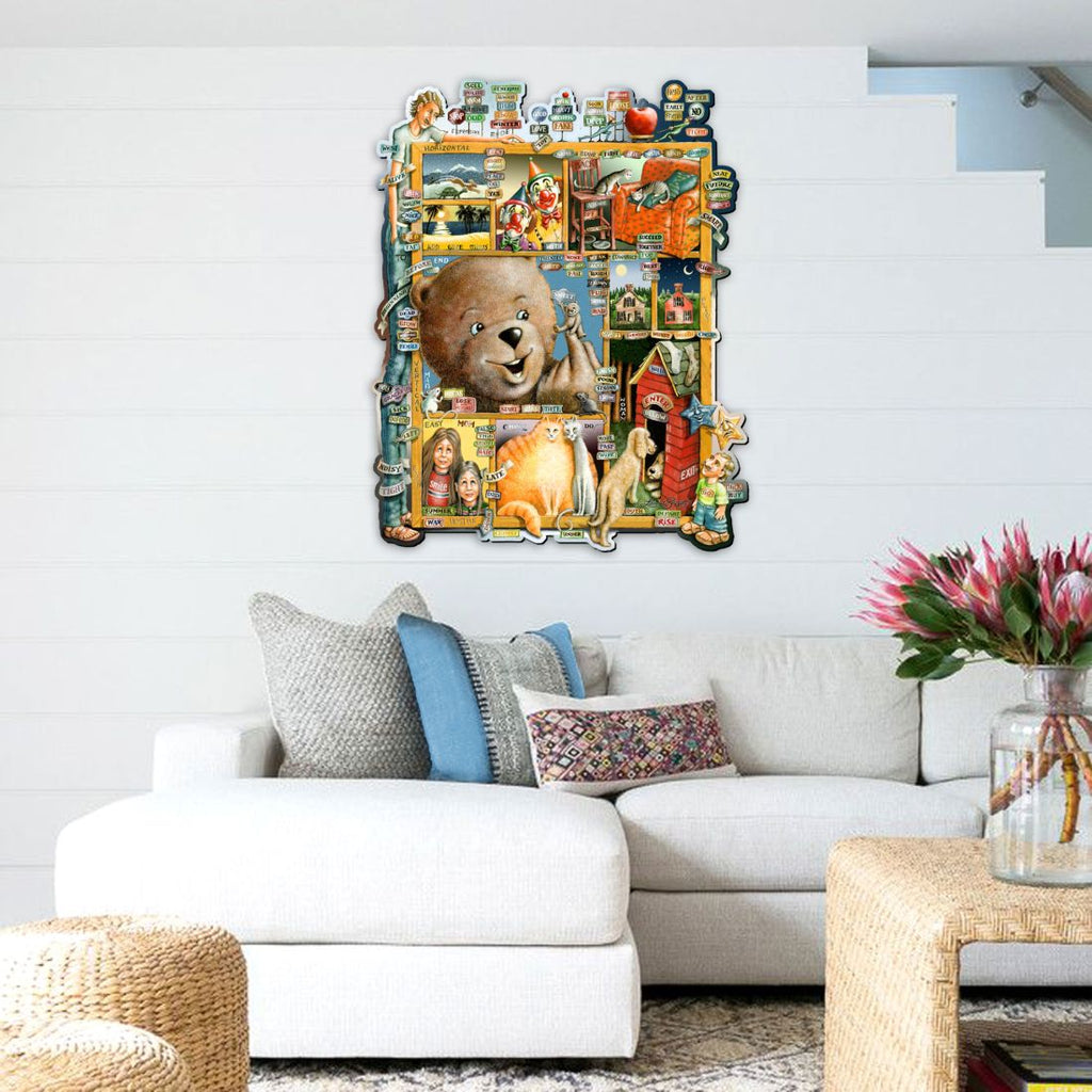 Opposites Whimsical Wall Art by Laura Seeley - Love Family Kids Decor - 8513010-LS
