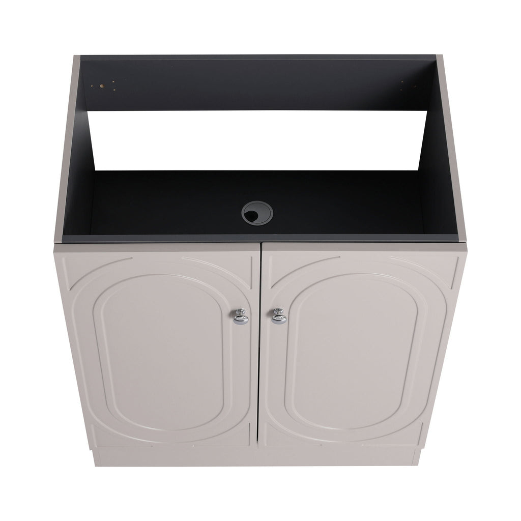 Contemporary Freestanding Bathroom Vanity With Resin Sink & Soft-Close Cabinet Doors
