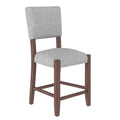 Set of 4 Mid-Century Modern Linen Upholstered Bar Stools