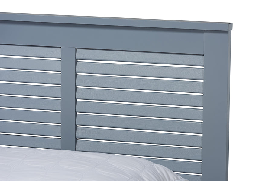 Baxton Studio Adela Modern and Contemporary Grey Finished Wood Full Size Platform Bed