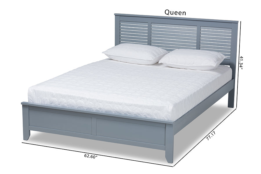 Baxton Studio Adela Modern and Contemporary Grey Finished Wood Twin Size Platform Bed