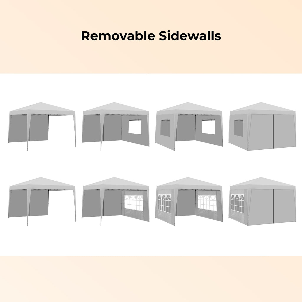 Outdoor 10x 10Ft Pop Up Gazebo Canopy Tent with Removable Sidewalls