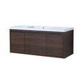 Floating Bathroom Vanity with Resin Sink and Soft-Close Doors