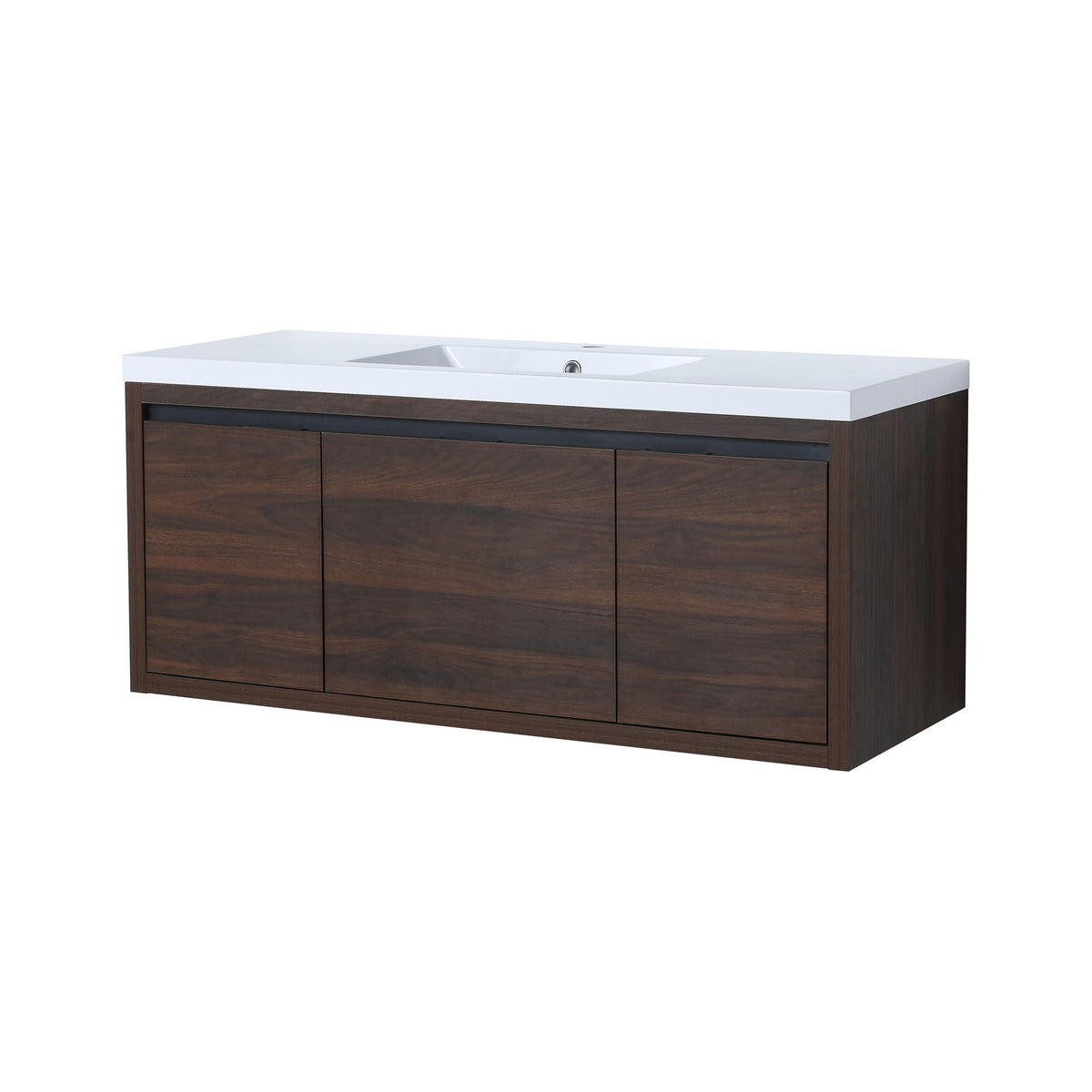 Floating Bathroom Vanity with Resin Sink and Soft-Close Doors