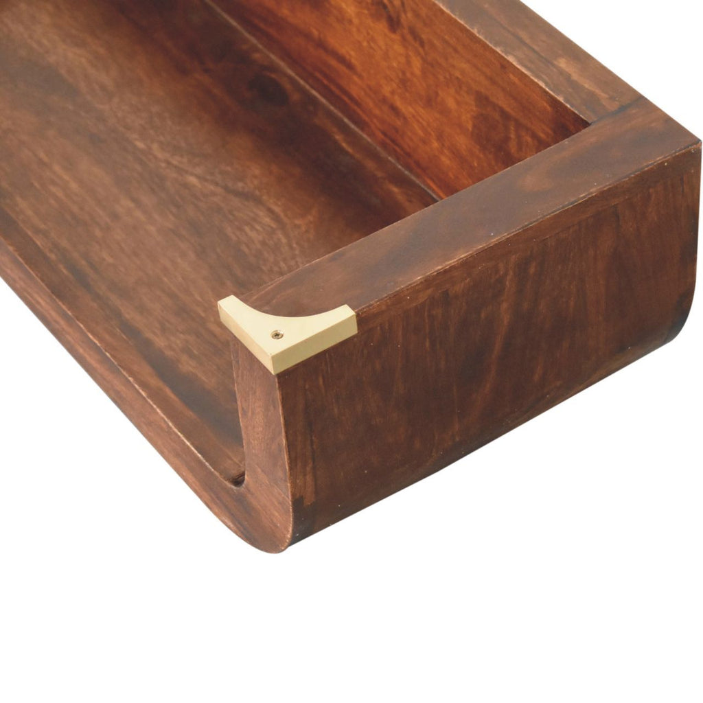 Indira - Floating Console Table - Walnut
