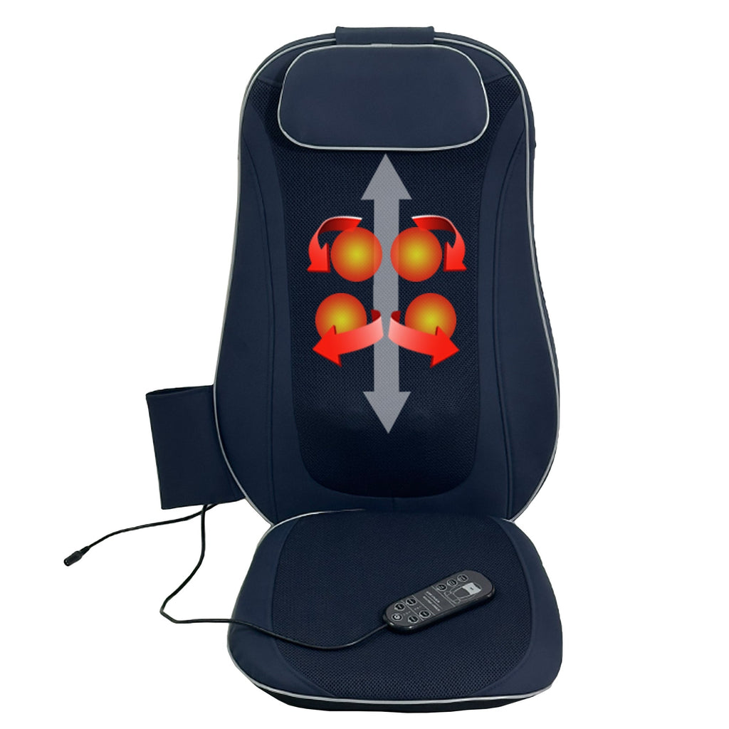 Shiatsu Back Massager with Kneading and Heating-Dark Blue