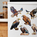 Eagle's Flight Decorative Eco Wood Magnets Set of 6 by G. Debrekht - Wildlife Decor - 8090101G-S6