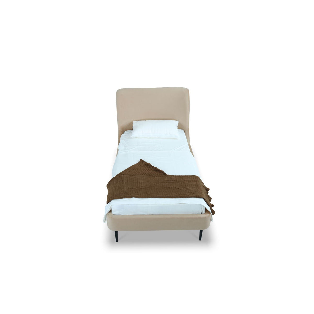 Heather - Upholstered Bed With Curved Headboard