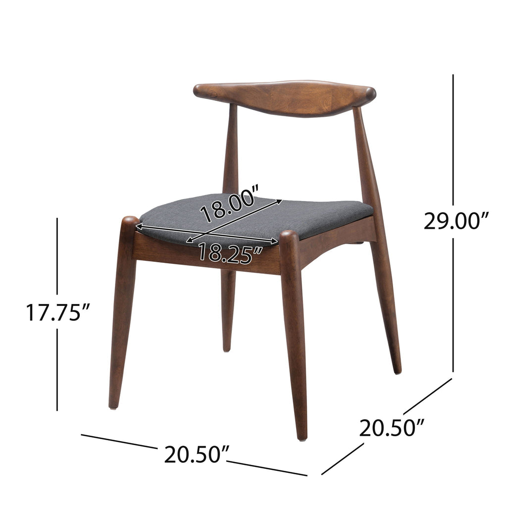 Dining Chairs With Ergonomic Backrest & Comfort Cushions (Set of 2)