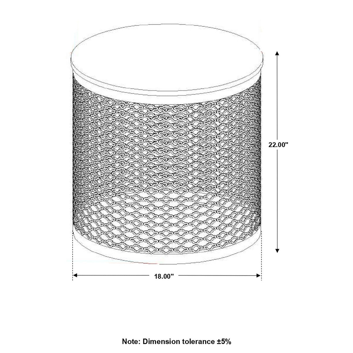 Drum Base Accent Table - Brown