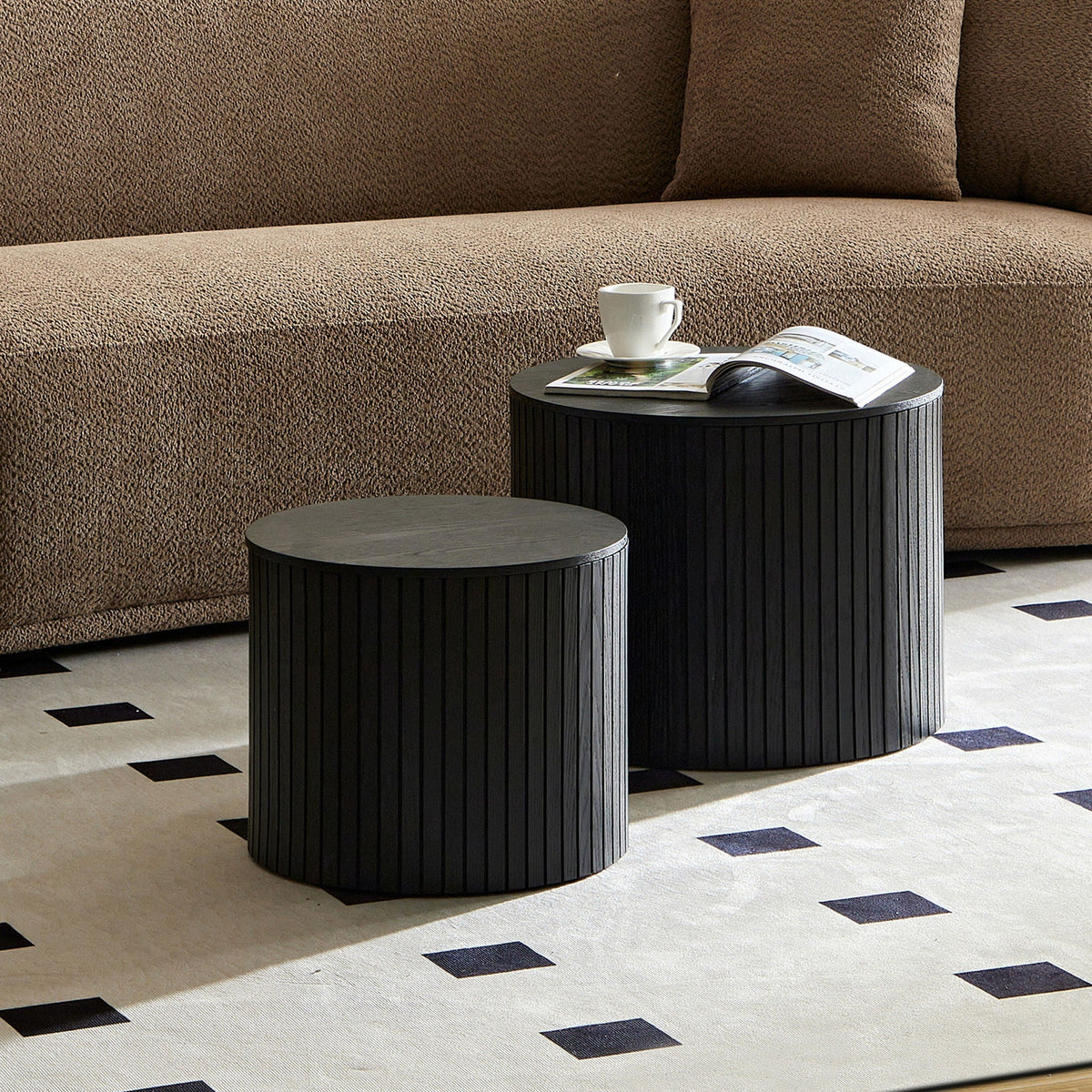 Handcrafted Nested Table Set, 2 Pieces