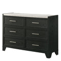 6 Drawers Dresser - Black / White