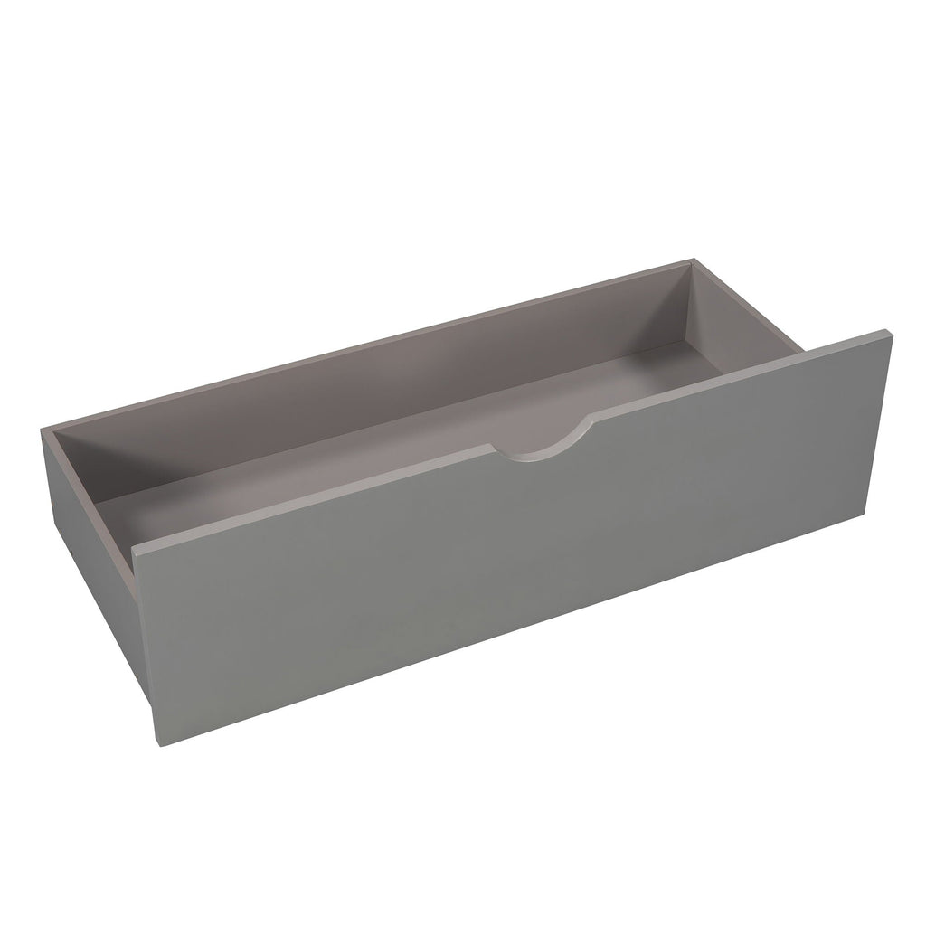 L Shaped Platform Bed With Trundle And Drawers Linked With Built In Desk