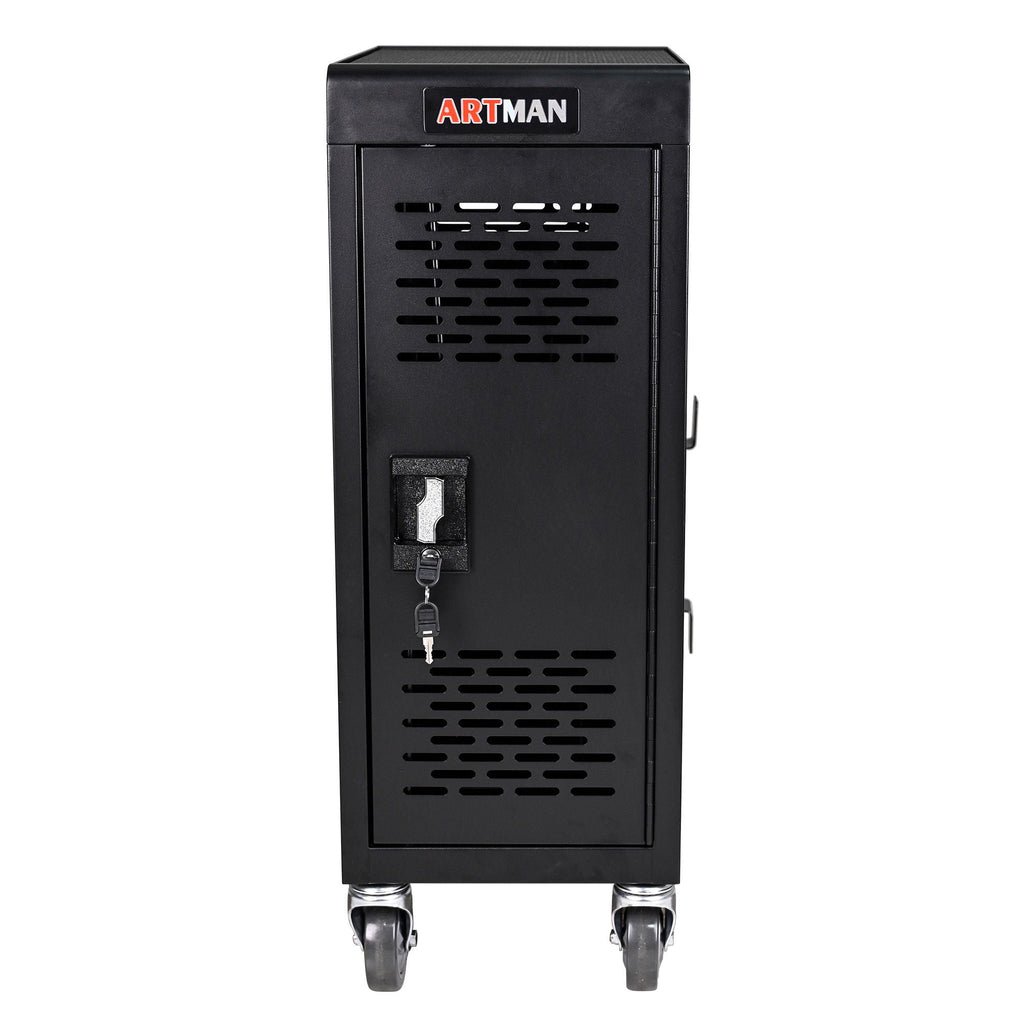 16 Bay Mobile School Charging Cart Station For book, Tablet And Laptop Computer With Power Strip Included