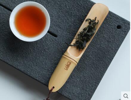 Carbonized Japanese style bamboo tea spoon