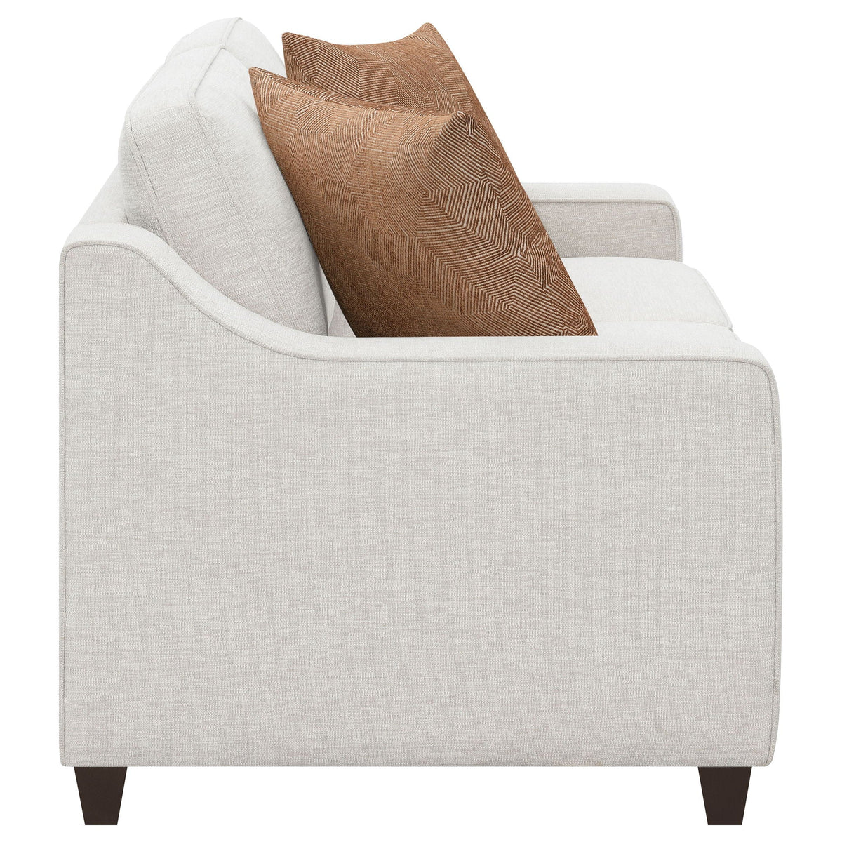 Mahaffey - 2 Piece Track Arm Living Room Set - Beige