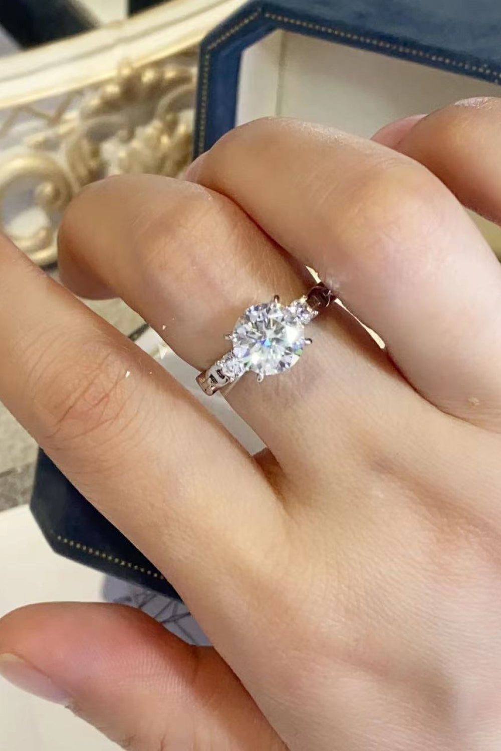 2 Carat Brilliant Round Cut Sparkala™ Platinum Over Pure Sterling Silver Ring
