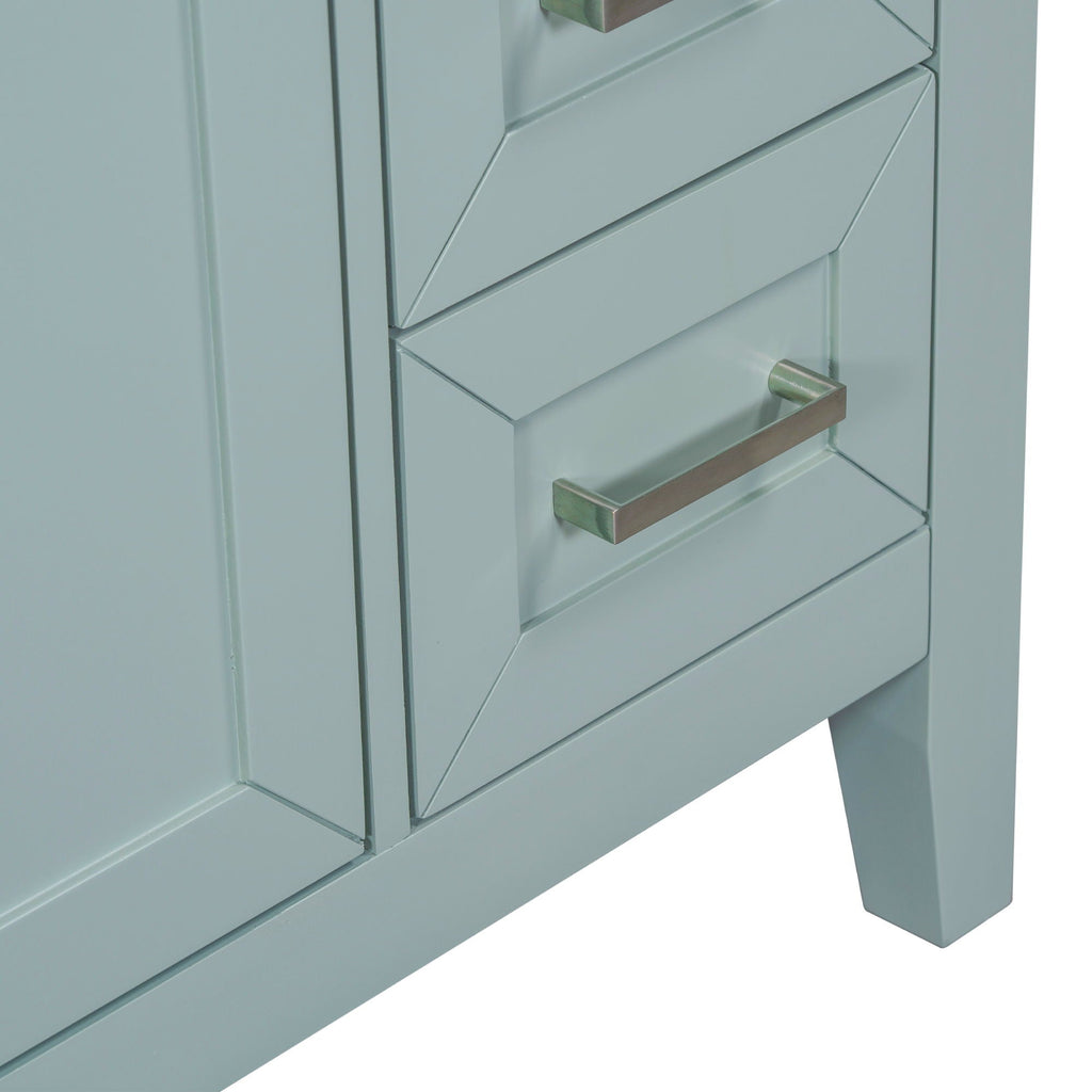 30" Bathroom Vanity Without Sink, Cabinet Base Only, Bathroom Cabinet With Drawers - Green