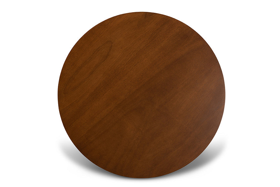Baxton Studio Bailey Modern and Contemporary Grey Fabric Upholstered and Walnut Brown Finished Wood 5-Piece Dining Set
