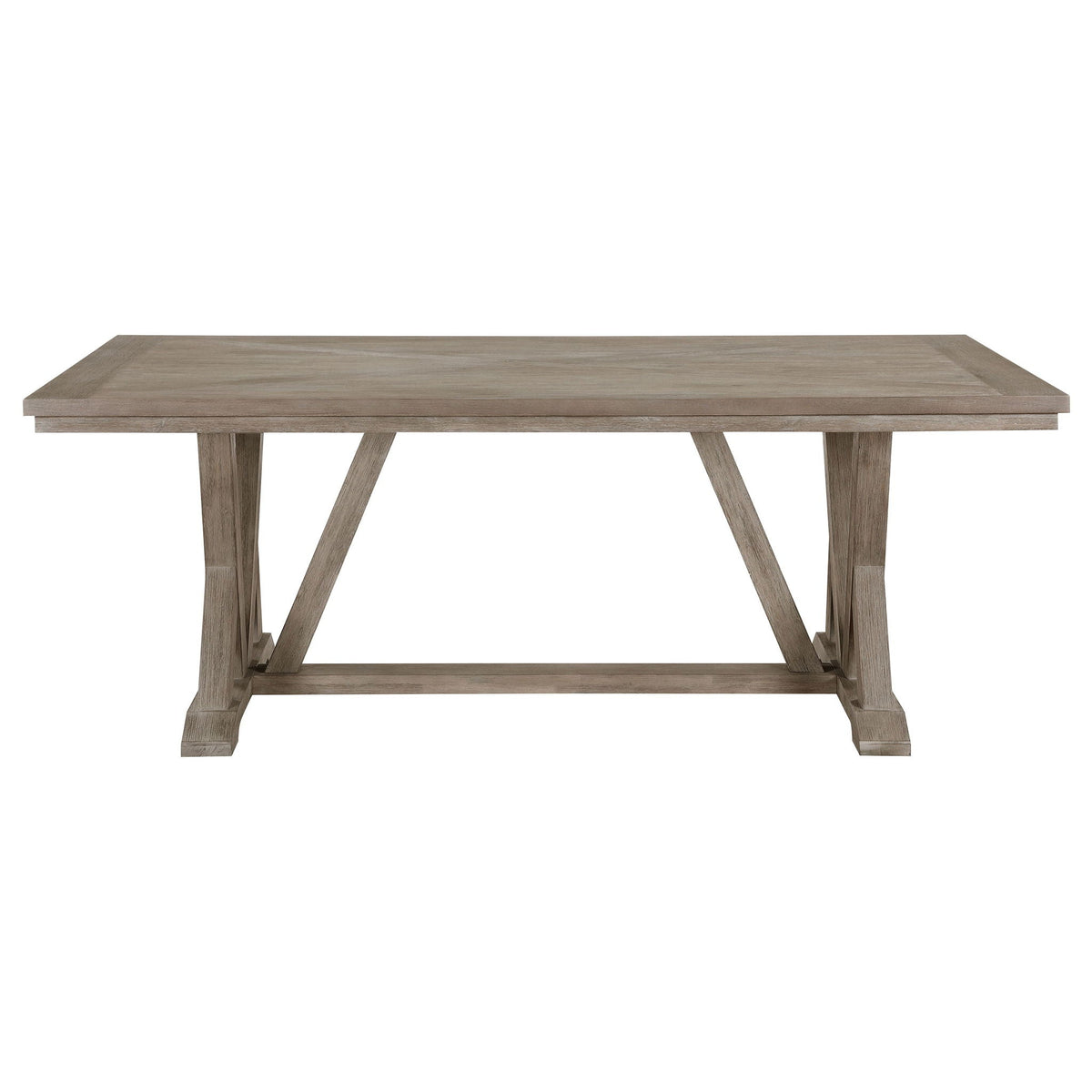 Ruston - Rectangular Dining Table With Trestle Design - Gray