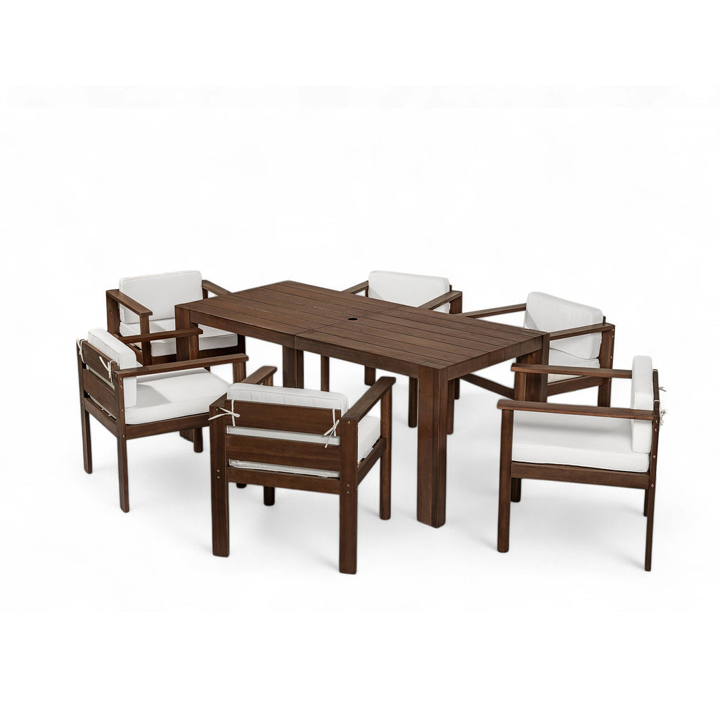 TREXM 7-Piece Patio Dining Table Set for 6