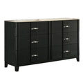 Opel - 6 Drawer Dresser - Black