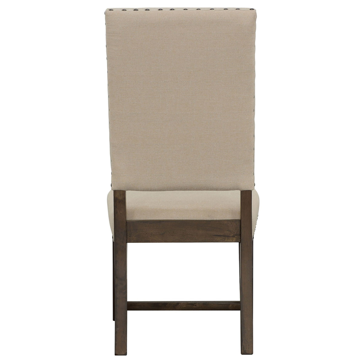 Upholstered Side Chair With Nailhead Accents (Set of 2) - Beige