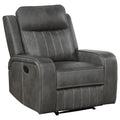 Forrest - Recliner Chair With Tufted Upholstery - Gray