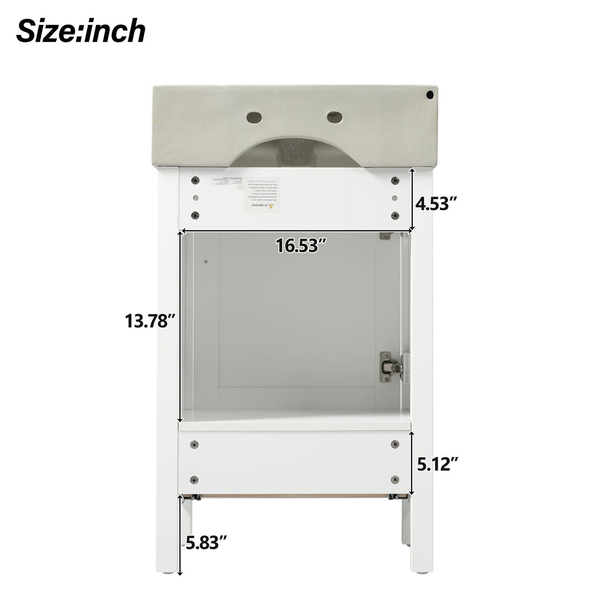 Bathroom Vanity With Sink, Frame And Drawer