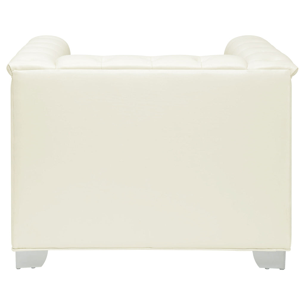 Earline - Upholstered Track Arm Accent Chair - White