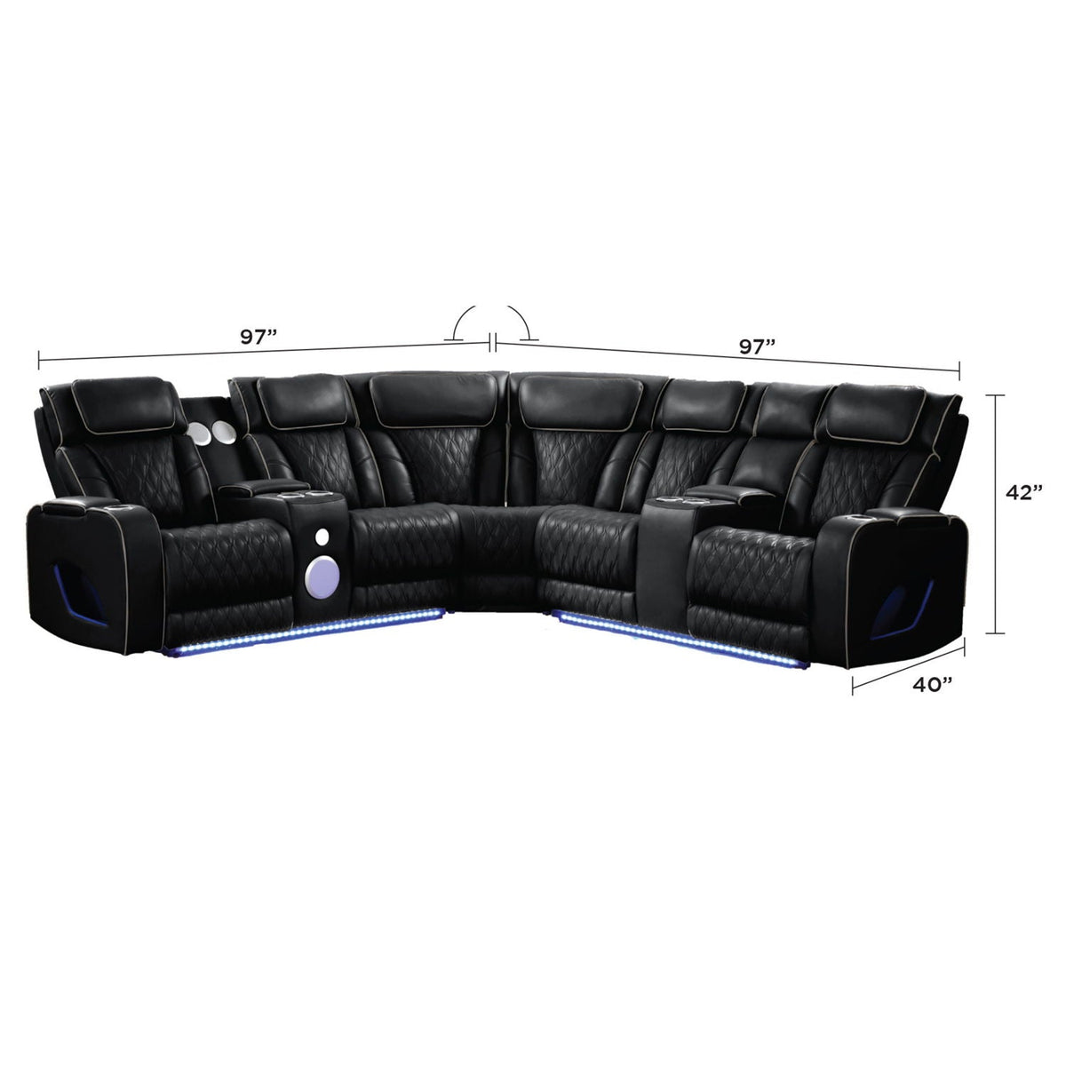 Fortuner - Power Recliner Sectional Sofa