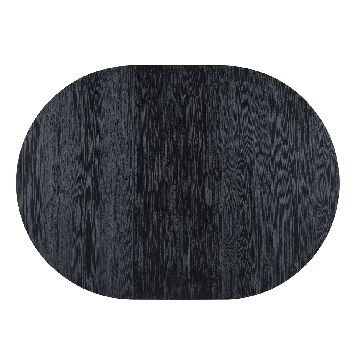 5 Piece Dining Set Extendable Round Table And 4 Chairs - Black / Oak