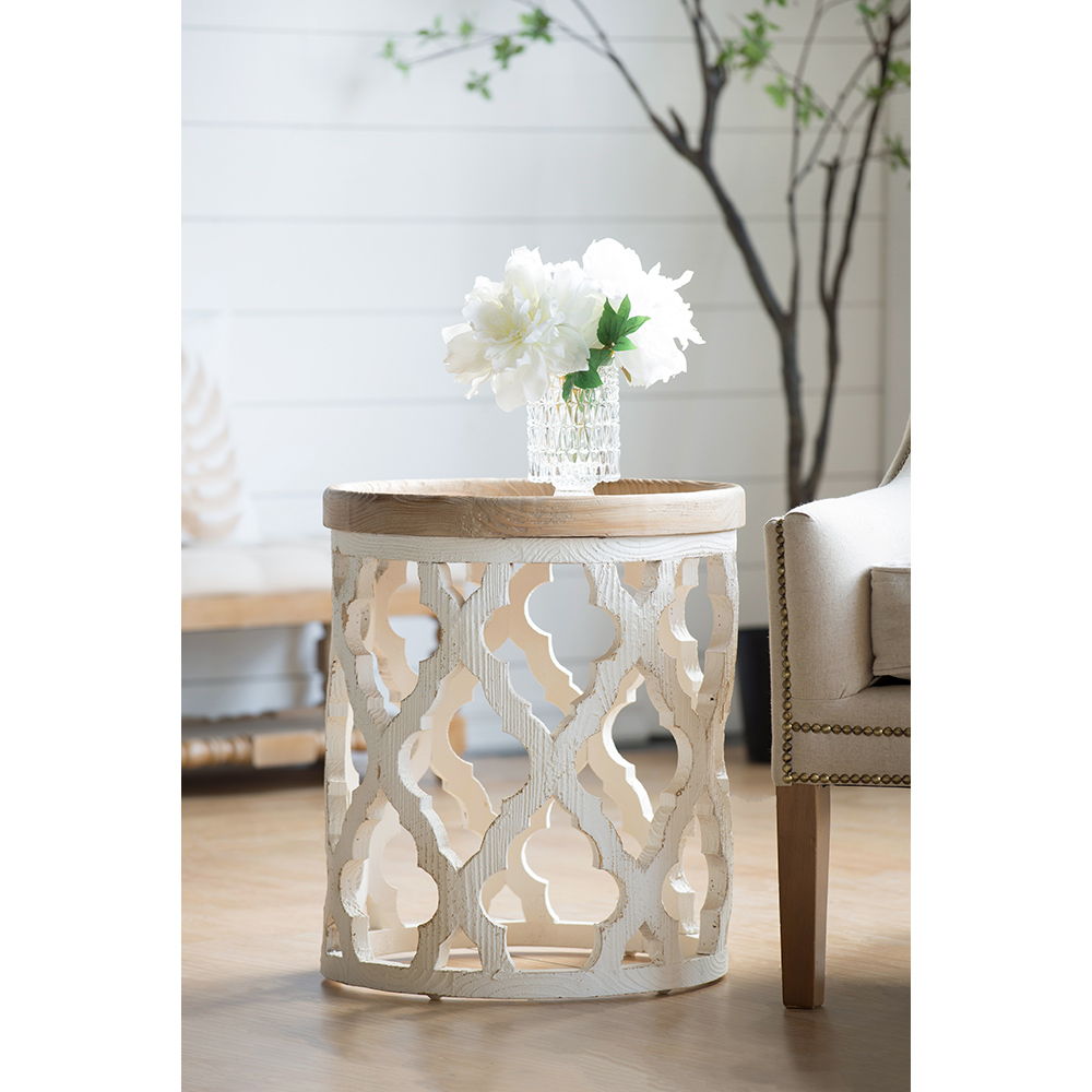 Stylish Rustic Round Wooden Table