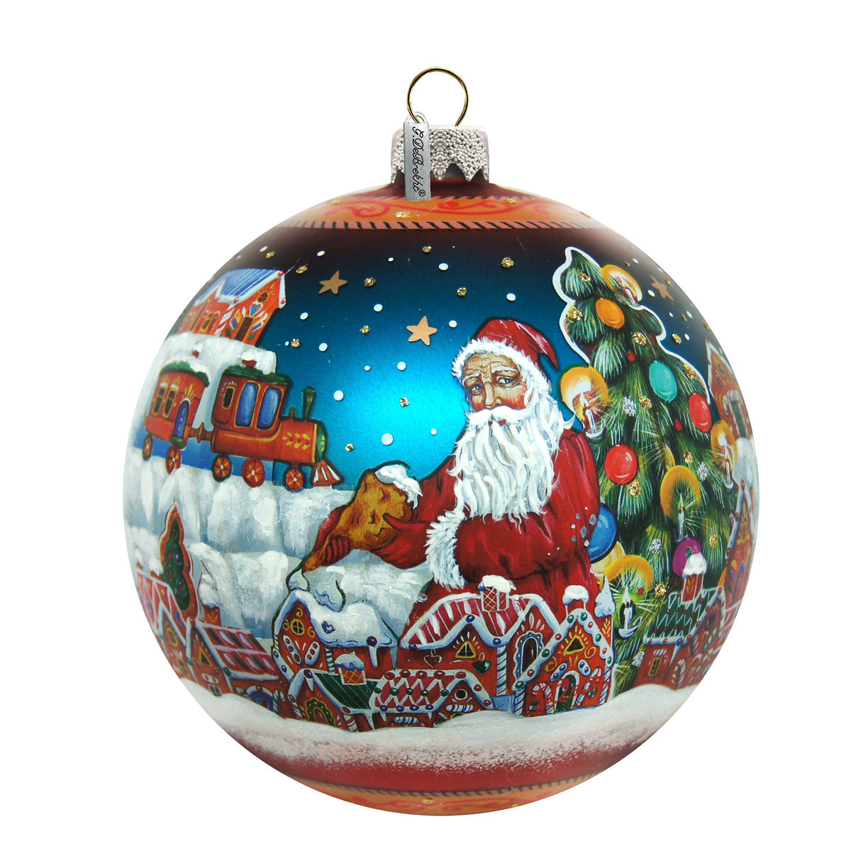 Gingerbread House Glass Ornament Limited Edition by G. DeBrekht - Christmas Santa Snowman Decor - 73858