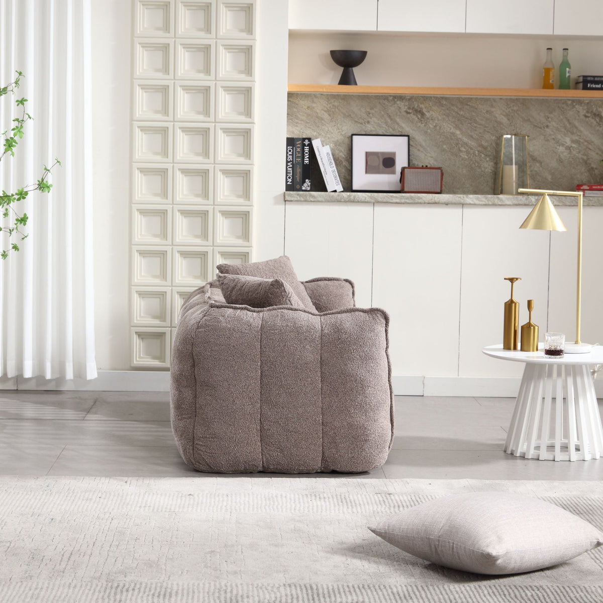 Cozy Beanbag Chair With High Resilience Foam Core For 2